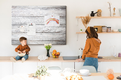 Pin board Colored wood planks