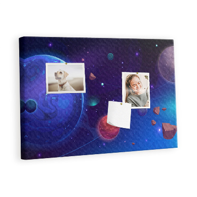 Memo cork board Planets and space