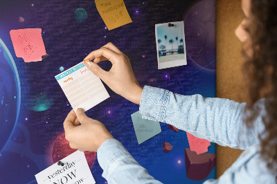 Memo cork board Planets and space