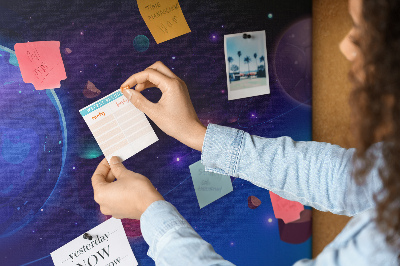 Memo cork board Planets and space