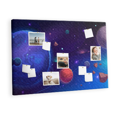 Memo cork board Planets and space