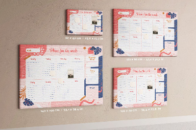 Memo cork board Modernistic planner