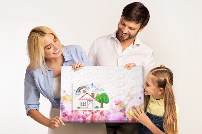 Decorative corkboard Flowers in meadow