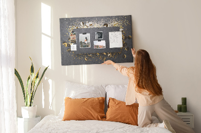 Decorative corkboard Gold confetti