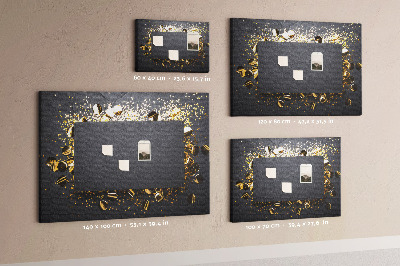 Decorative corkboard Gold confetti