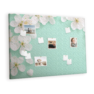 Decorative corkboard Blooming flowers