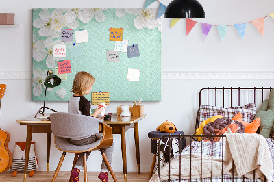 Decorative corkboard Blooming flowers