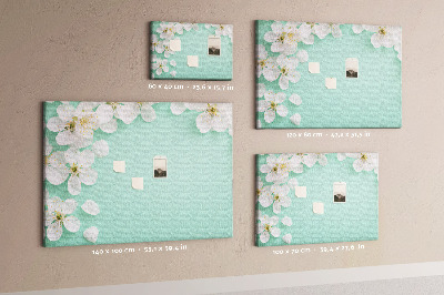 Decorative corkboard Blooming flowers