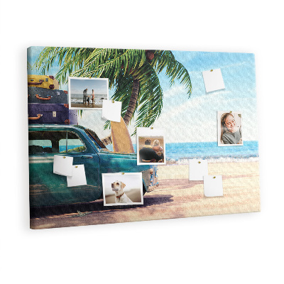 Cork board Holiday beach