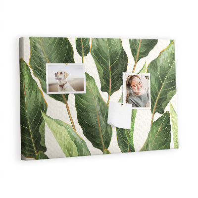 Cork board Palm leaves