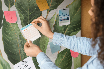 Cork board Palm leaves