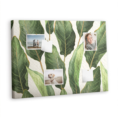 Cork board Palm leaves