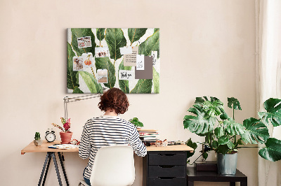 Cork board Palm leaves