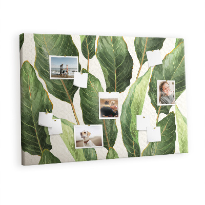 Cork board Palm leaves