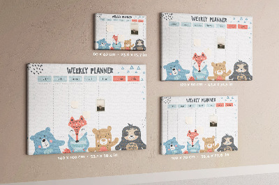 Cork board Kids schedule