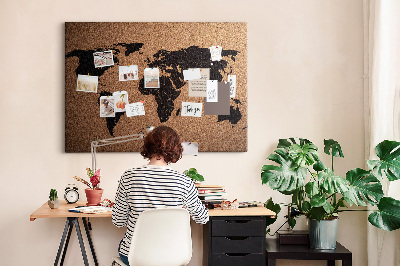 Cork board Map of the world