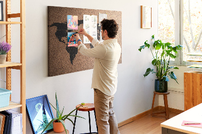 Cork board Map of the world