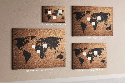 Cork board Map of the world