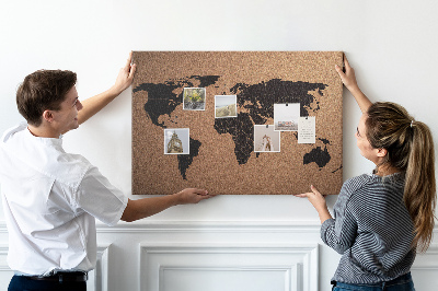 Cork board Map of the world