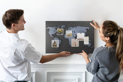 Cork board 3D World Map