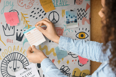 Cork board Hand drowings