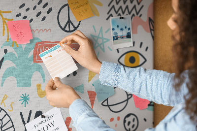 Cork board Hand drowings