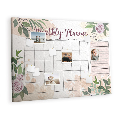 Cork board Rose planner