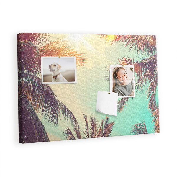 Pin board Tropical palm trees