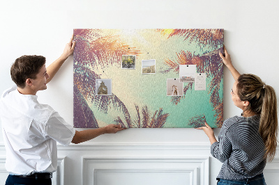 Pin board Tropical palm trees