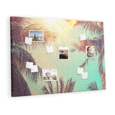Pin board Tropical palm trees