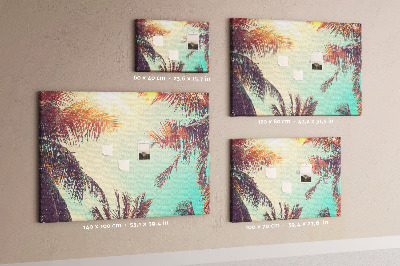 Pin board Tropical palm trees