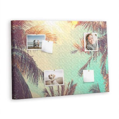 Pin board Tropical palm trees