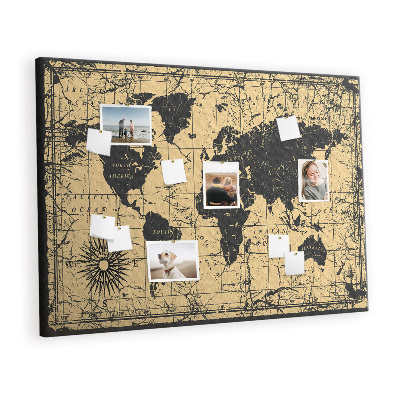 Pin board Vintage old map