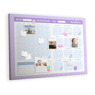 Pin board Pink monthly planner