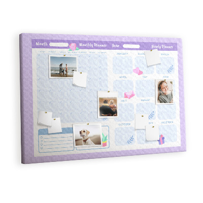 Pin board Pink monthly planner