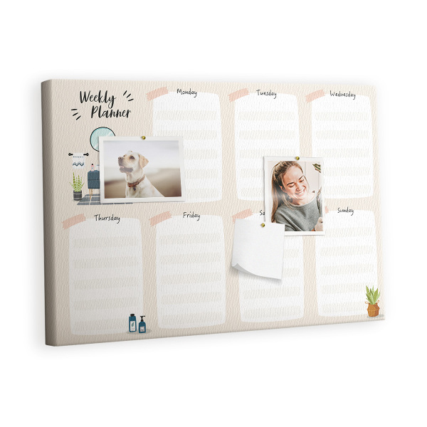 Pin board Weekly planner