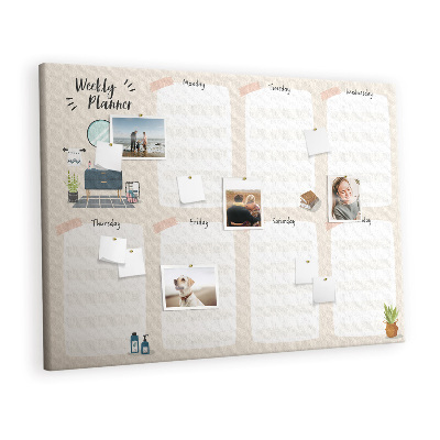 Pin board Weekly planner