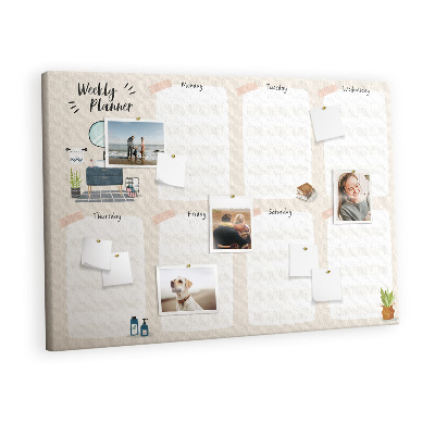 Pin board Weekly planner