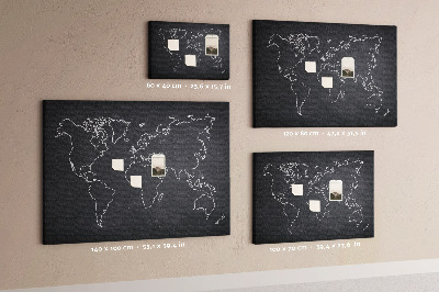 Pin board Map of the world sketch