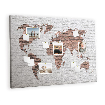 Pin board Brick world map