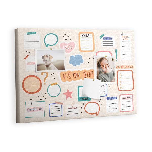 Pin board Colorful vision board