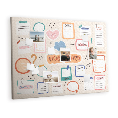 Pin board Colorful vision board