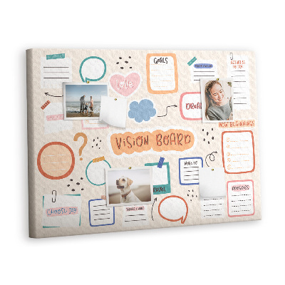 Pin board Colorful vision board