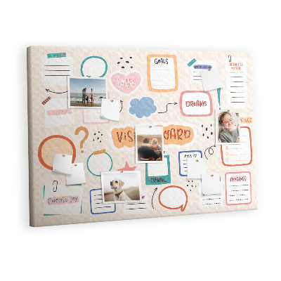 Pin board Colorful vision board