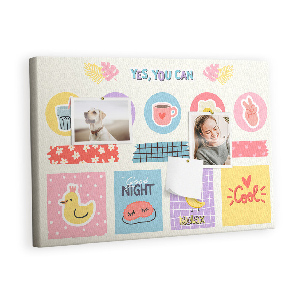 Pin board Girly school planner