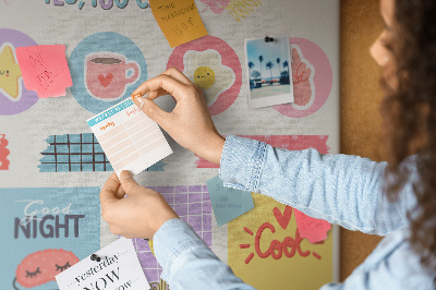 Pin board Girly school planner