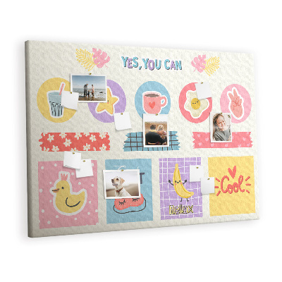 Pin board Girly school planner