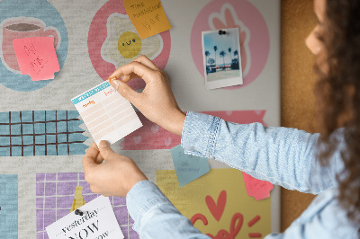 Pin board Girly school planner