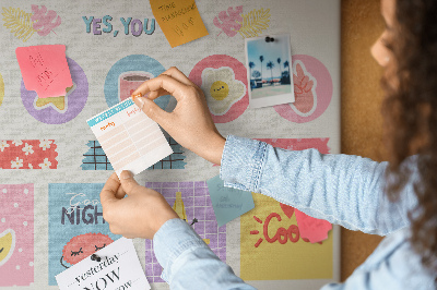 Pin board Girly school planner