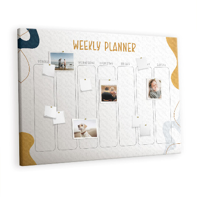 Pin board Weekely planner